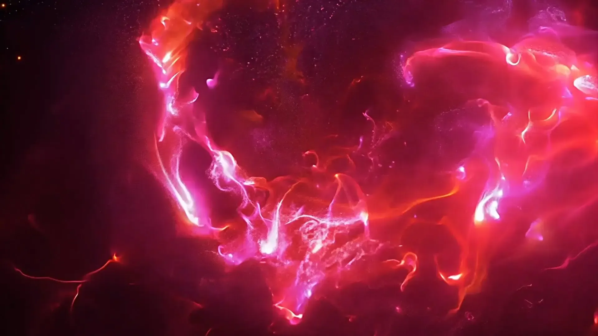 Energetic Red Liquid Fire Blast Overlay for Title Animations